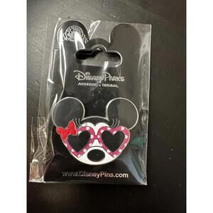 Disney Pin Minnie Mouse Wearing Heart Shaped Polka Dot Sunglasses 2022